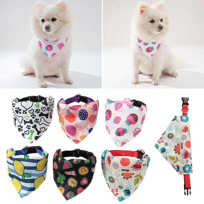 Adjustable Dog Bandanas Large Pet Scarf Pet Cotton Plaid Washablebow Ties Collar Cat Dog Scarf Large Dog Accessories Kerchief