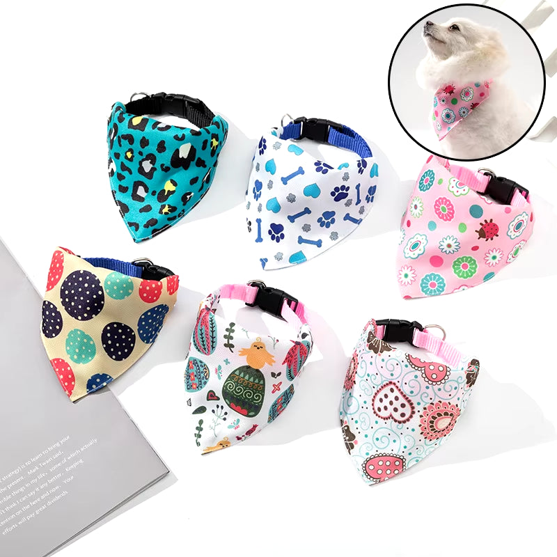 Adjustable Dog Bandanas Large Pet Scarf Pet Cotton Plaid Washablebow Ties Collar Cat Dog Scarf Large Dog Accessories Kerchief