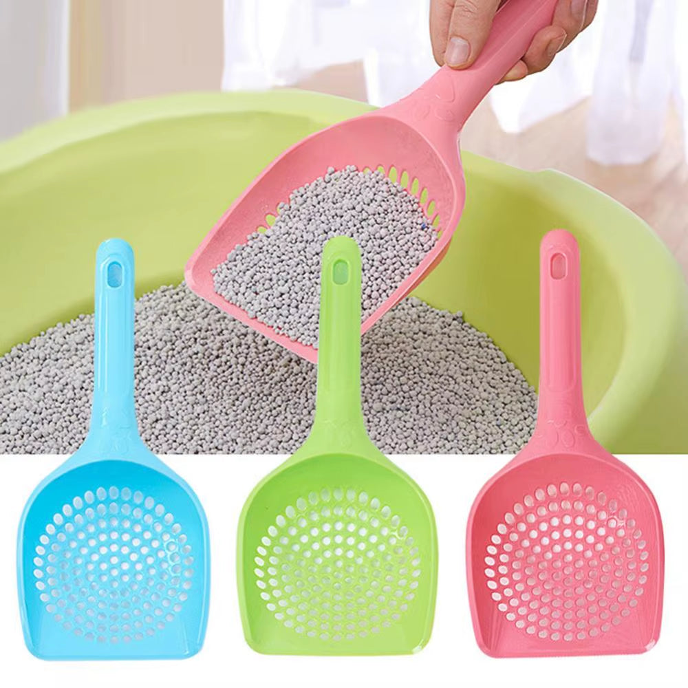 Plastic Cat Litter Scoop Pet Care Sand Waste Scooper Shovel Hollow Cleaning Tool Small Holes Shovel Sand Litter Beach Shovel