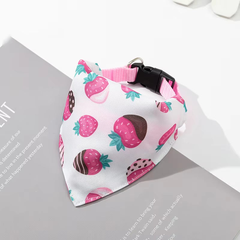 Adjustable Dog Bandanas Large Pet Scarf Pet Cotton Plaid Washablebow Ties Collar Cat Dog Scarf Large Dog Accessories Kerchief