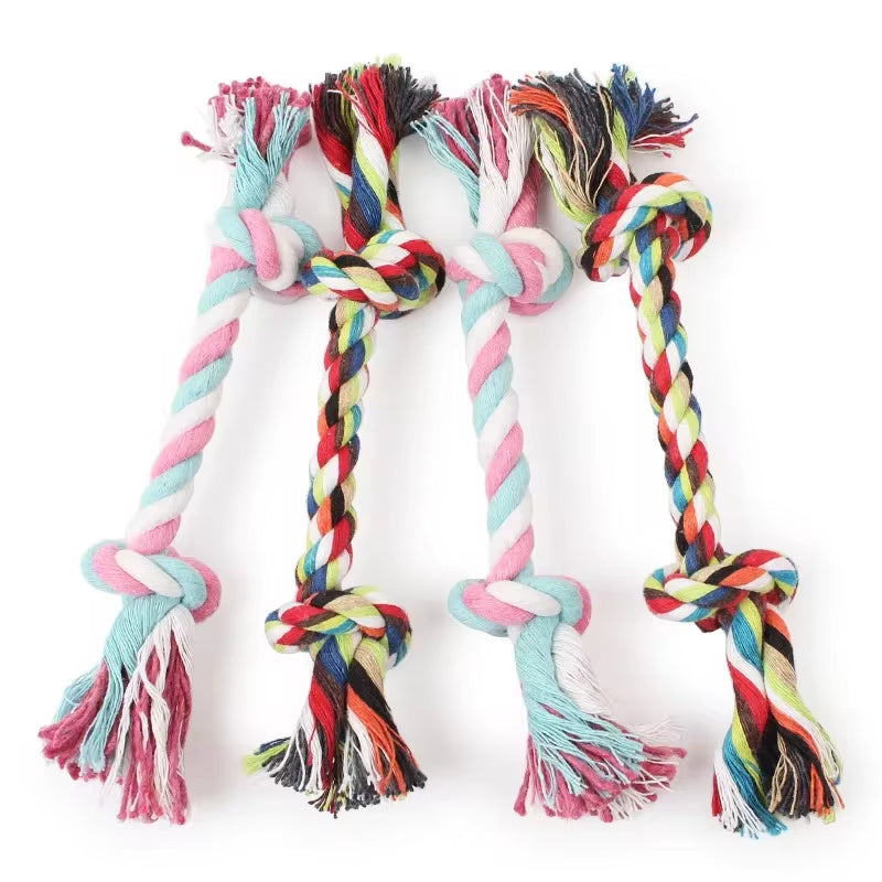 1 Pcs New Random Pet Puppy Chew Toy Cotton Knot Rope Molar Toy Durable Hemp Rope Knot Dog Toy Pet Teeth Cleaning Supplies