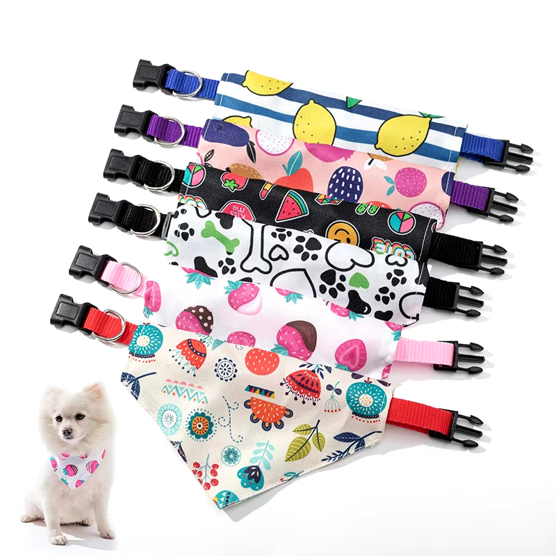 Adjustable Dog Bandanas Large Pet Scarf Pet Cotton Plaid Washablebow Ties Collar Cat Dog Scarf Large Dog Accessories Kerchief