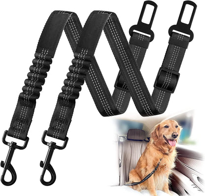 Dog Car Seat Belt Elastic Adjustible Leash Belt for Pet Car Travel Dog Cat Safety Rope Pet Travel Essentials Accessories