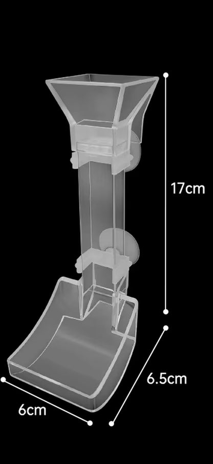 Aquarium Acrylic Feeding Tube Anti-Stuck Fish Design Transparent Fish Feeder Suitable for a Variety of Fish Tanks