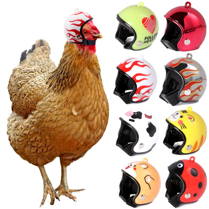 1PC Chicken Helmet Small Pet Hard Hat Bird Duck Quail Hat Headgear Pet Chicken Helmet Bird Head Helmet Pet Supplies