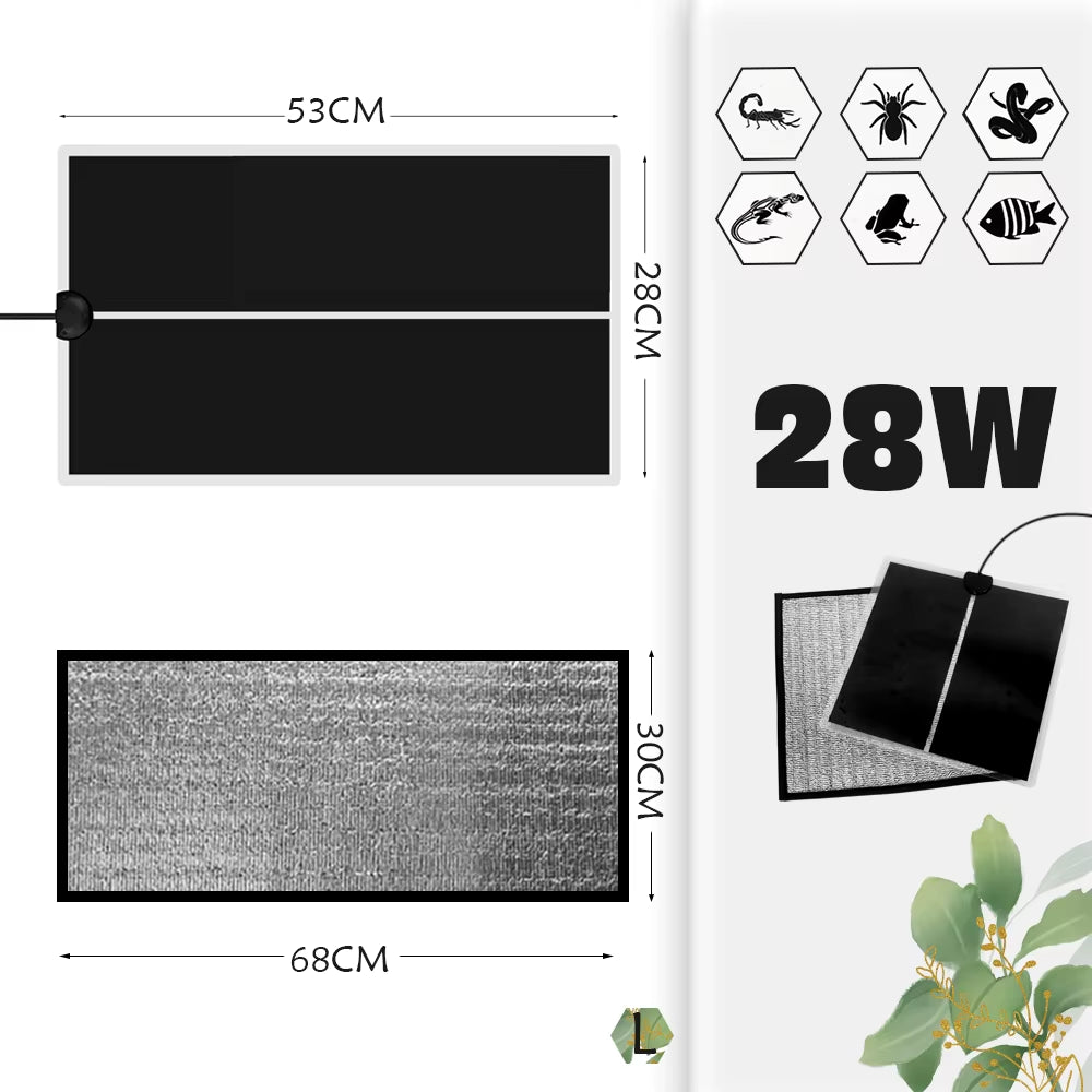 110V 5W-45W US Plug Terrarium Reptiles Heat Mat Adjustable Temperature Controller Heating Warm Pads for Pet Supplies Accessories