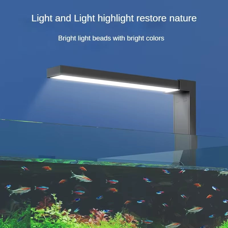 Small Fish Tank LED Lamp Fans Your Aquarium Lighting Water Plant Lamp Algae Tank Lamp Fill Light Waterproof Aquarium Lamp