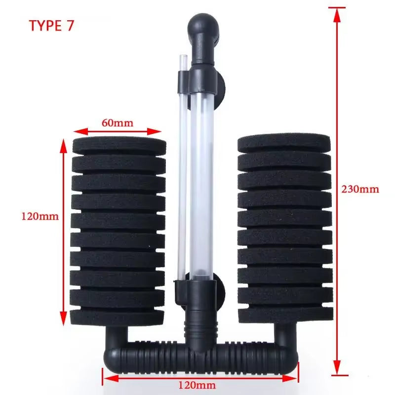 Aquarium Filter Sponge Fish Tank Fish Air Pump Skimmer Biochemical Sponge Filter Filtration Aquatic Water Purification