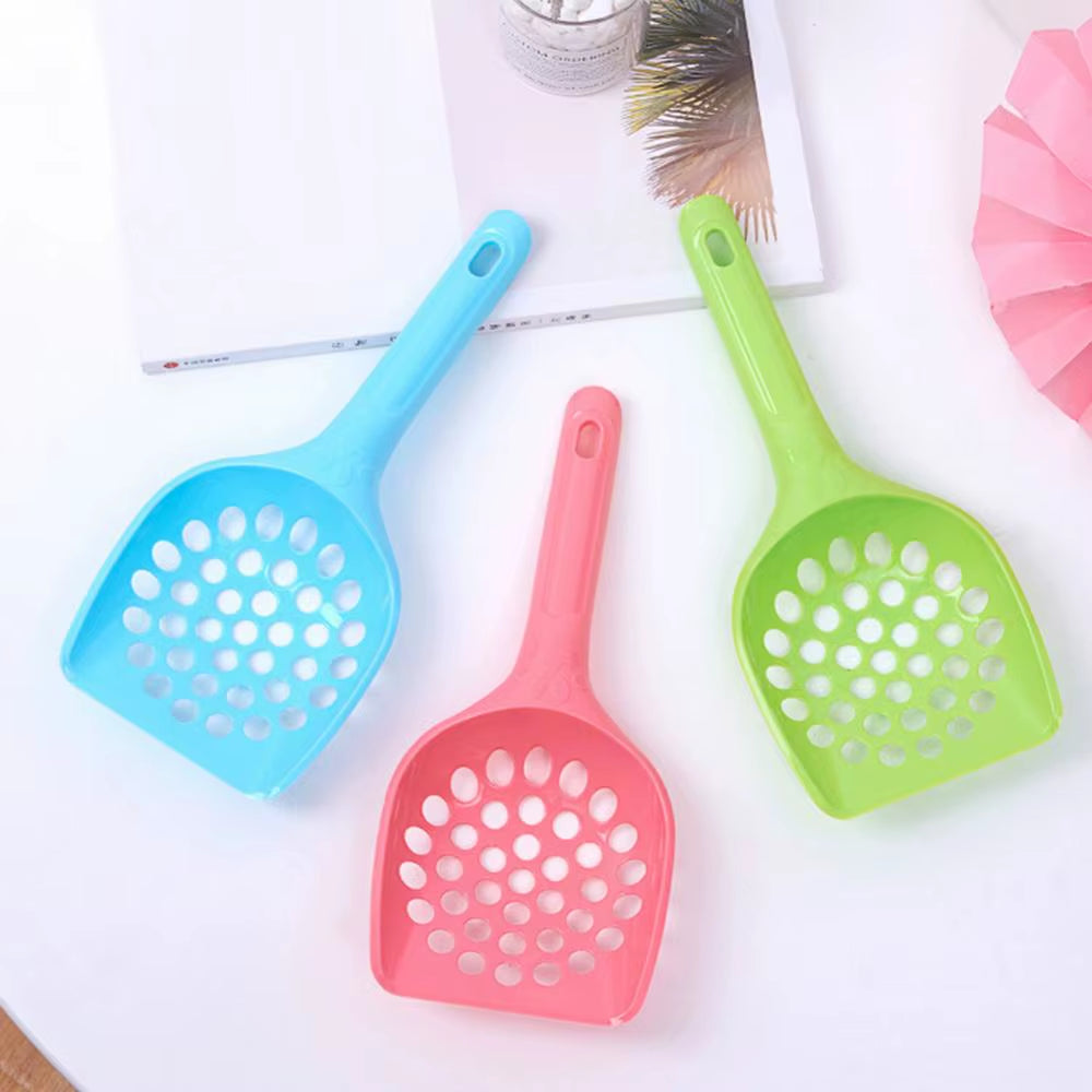 Plastic Cat Litter Scoop Pet Care Sand Waste Scooper Shovel Hollow Cleaning Tool Small Holes Shovel Sand Litter Beach Shovel