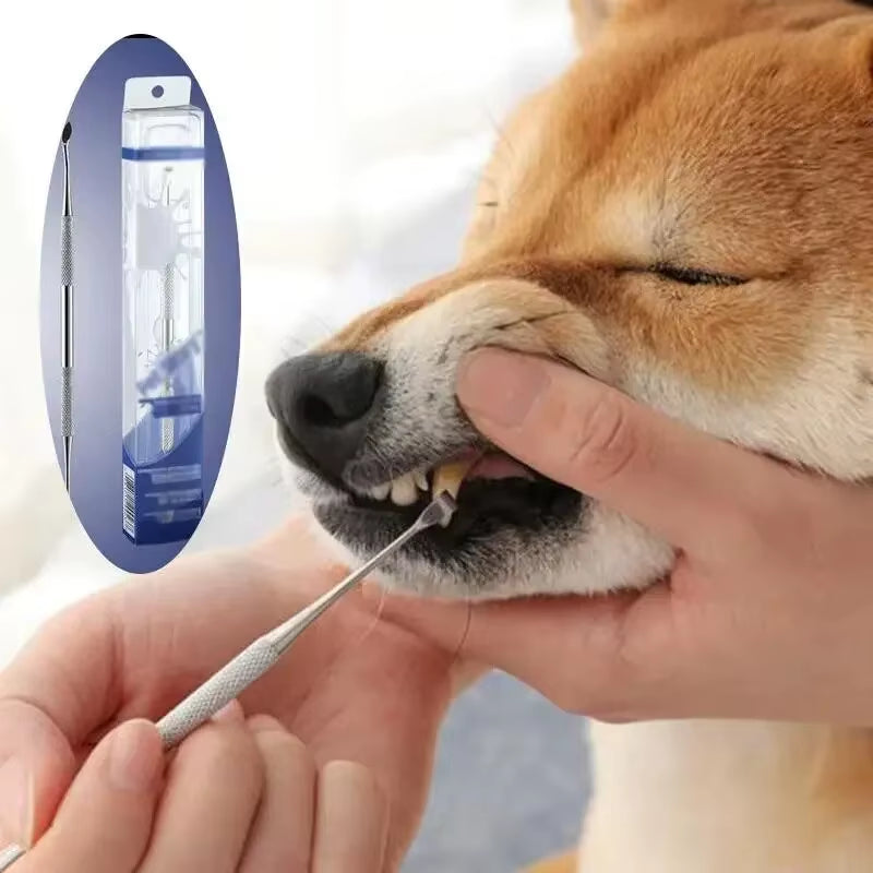 Pet Dog Tooth Cleaner Tartar Removers Scraper Dental Pen Stainless Steel Pet Puppy Mouth Breath Fresher Oral Cleaning Tool