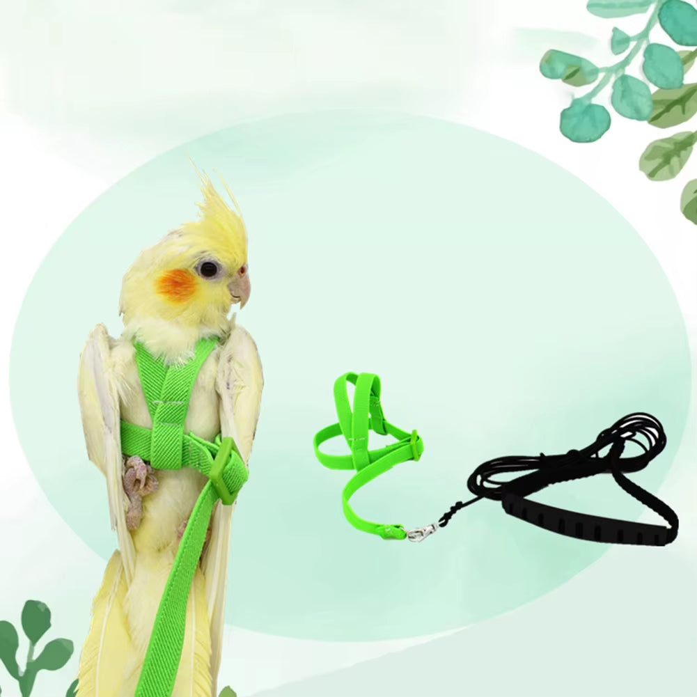 Hot Sale Anti-Bite Flying Training Rope Parrot Bird Pet Leash Kits Ultralight Harness Leash Soft Portable Pet Playthings