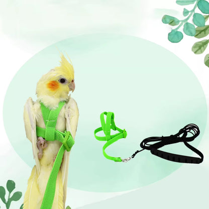 Hot Sale Anti-Bite Flying Training Rope Parrot Bird Pet Leash Kits Ultralight Harness Leash Soft Portable Pet Playthings