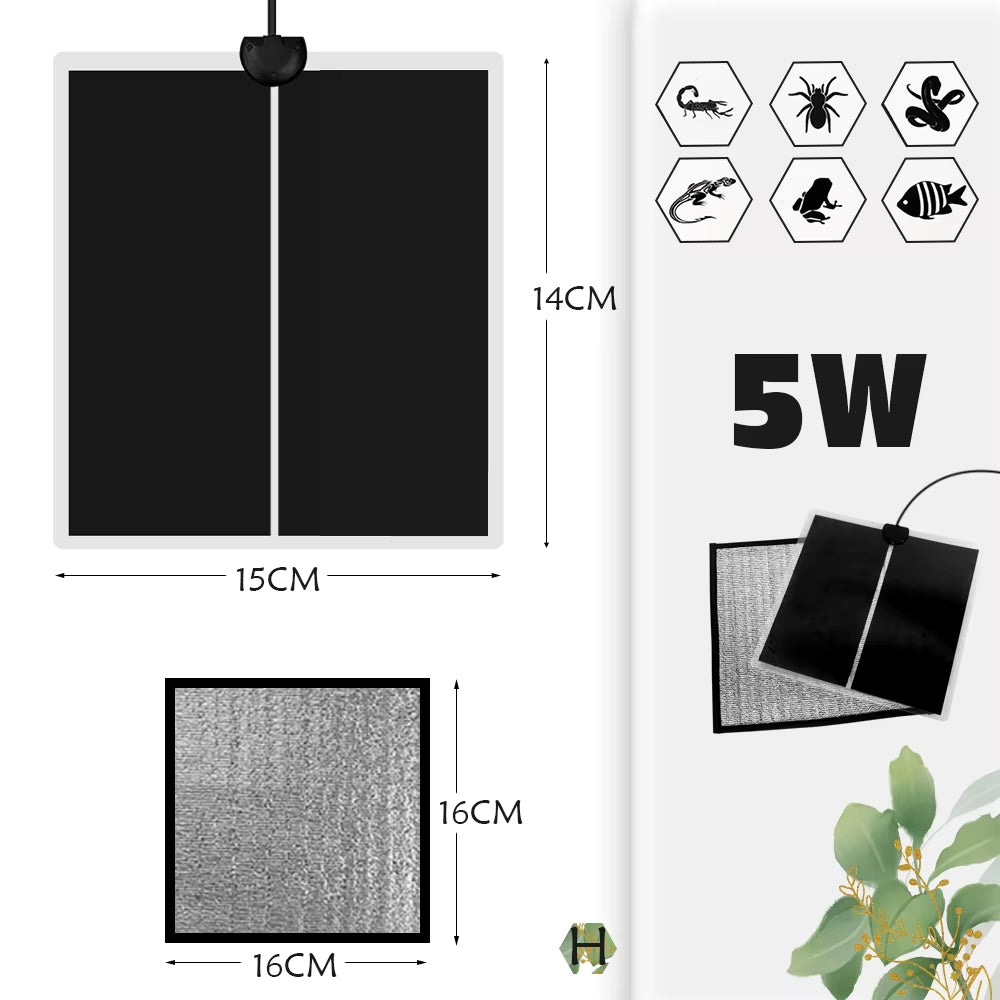 110V 5W-45W US Plug Terrarium Reptiles Heat Mat Adjustable Temperature Controller Heating Warm Pads for Pet Supplies Accessories