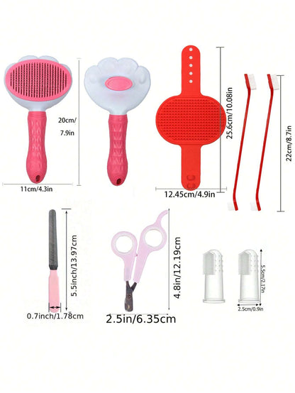 1Pc Pet Hair Removal Brush, Pet Grooming Brush for Dogs Self Cleaning Brush Shedding Removes Loose Undercoat, Pet Comb