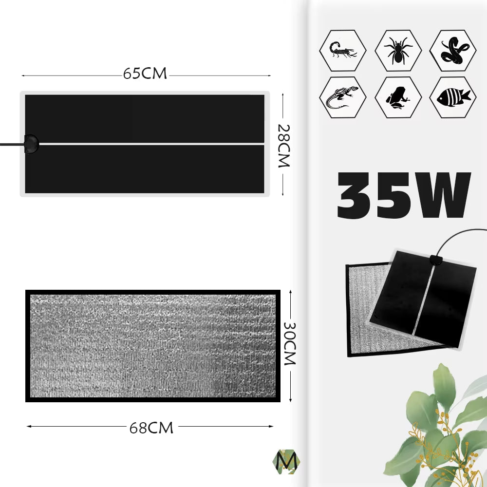 110V 5W-45W US Plug Terrarium Reptiles Heat Mat Adjustable Temperature Controller Heating Warm Pads for Pet Supplies Accessories