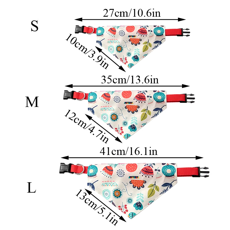 Adjustable Dog Bandanas Large Pet Scarf Pet Cotton Plaid Washablebow Ties Collar Cat Dog Scarf Large Dog Accessories Kerchief