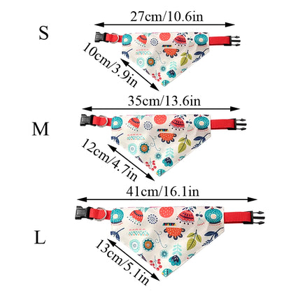 Adjustable Dog Bandanas Large Pet Scarf Pet Cotton Plaid Washablebow Ties Collar Cat Dog Scarf Large Dog Accessories Kerchief