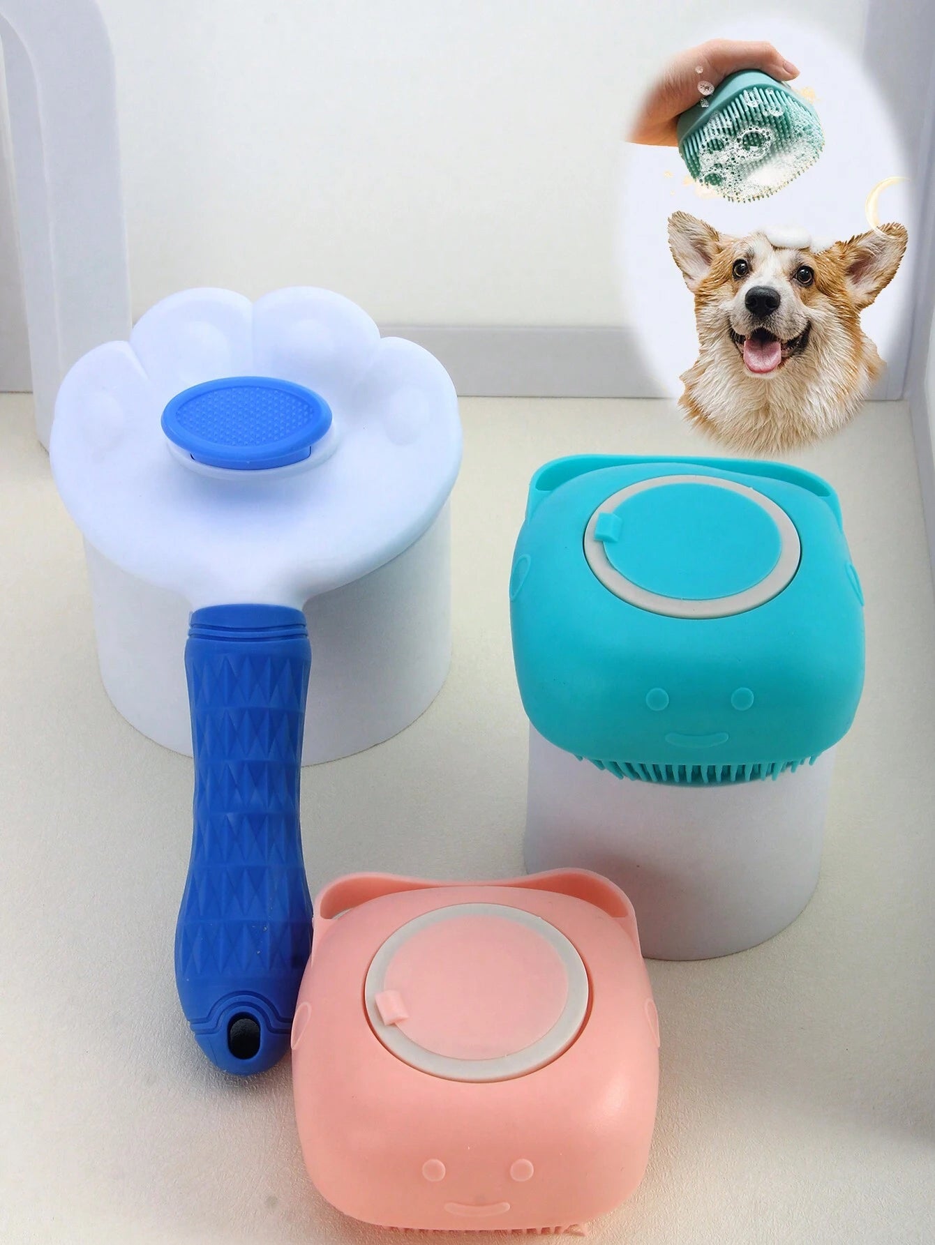 1Pc Pet Hair Removal Brush, Pet Grooming Brush for Dogs Self Cleaning Brush Shedding Removes Loose Undercoat, Pet Comb