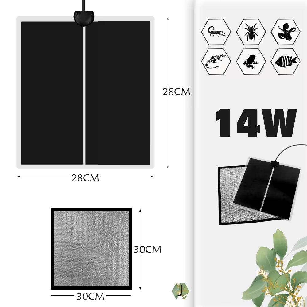 110V 5W-45W US Plug Terrarium Reptiles Heat Mat Adjustable Temperature Controller Heating Warm Pads for Pet Supplies Accessories