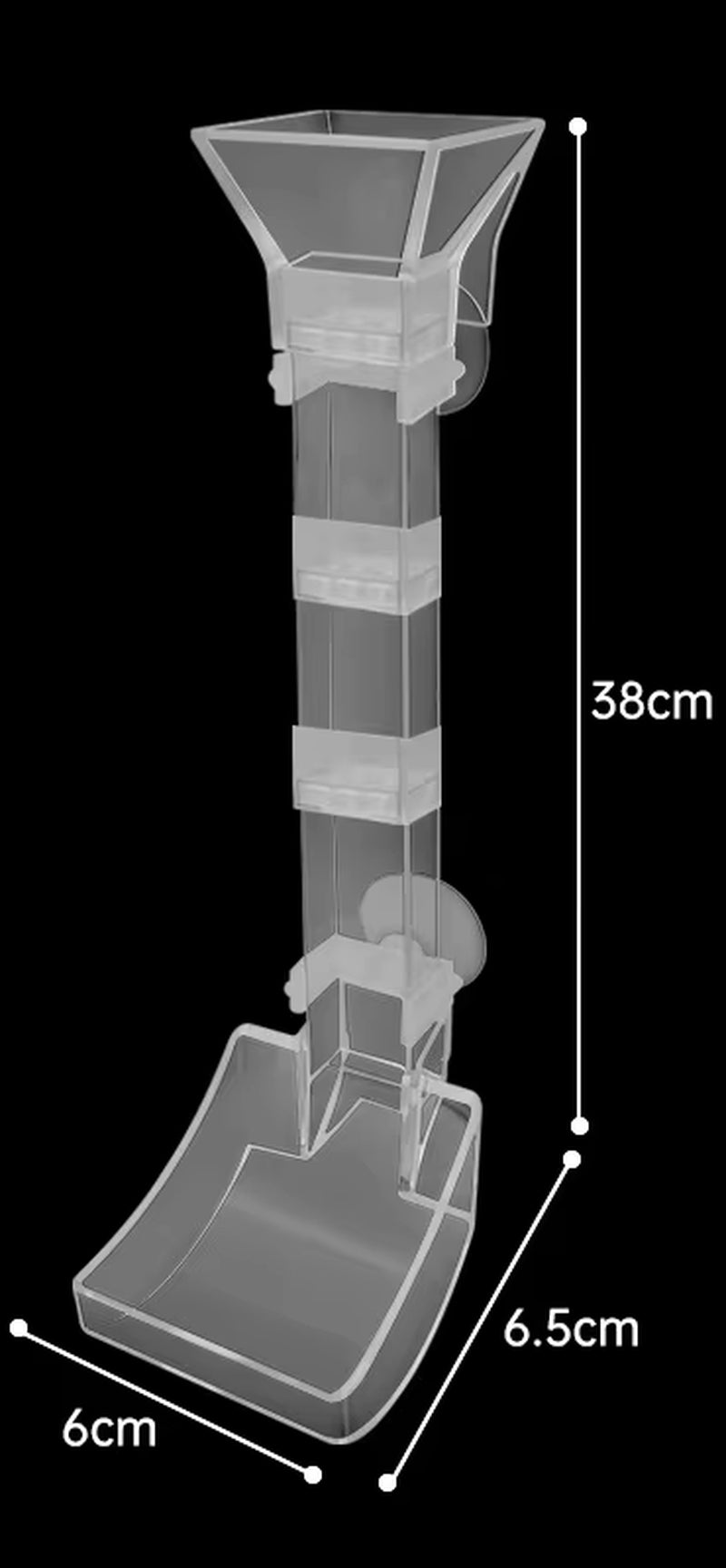 Aquarium Acrylic Feeding Tube Anti-Stuck Fish Design Transparent Fish Feeder Suitable for a Variety of Fish Tanks