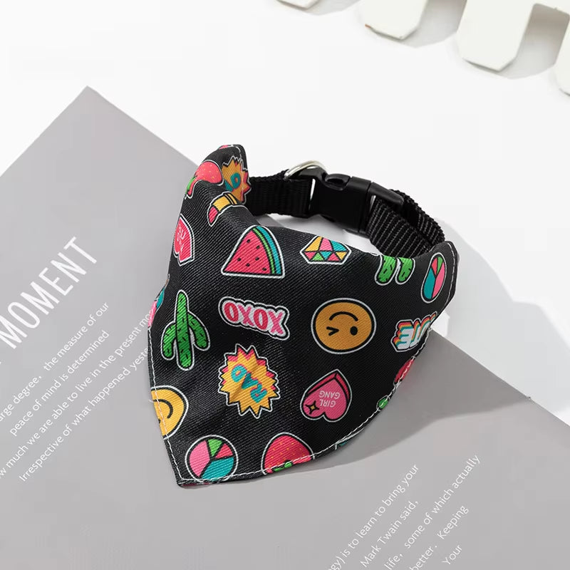 Adjustable Dog Bandanas Large Pet Scarf Pet Cotton Plaid Washablebow Ties Collar Cat Dog Scarf Large Dog Accessories Kerchief