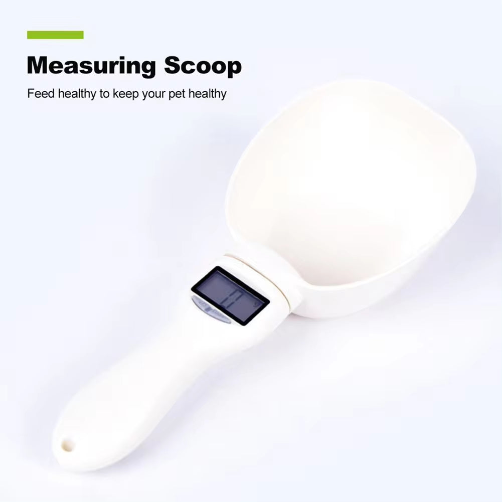 Electronic Measuring Tool Dog and Cat Feeding Bowl Measuring Spoon Pet Food Scale Digital Display Weighing Spoon Weight Volumn