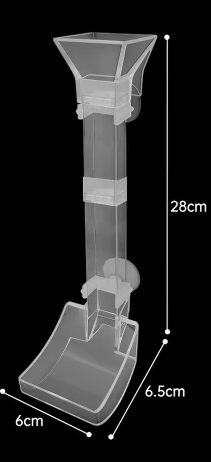 Aquarium Acrylic Feeding Tube Anti-Stuck Fish Design Transparent Fish Feeder Suitable for a Variety of Fish Tanks