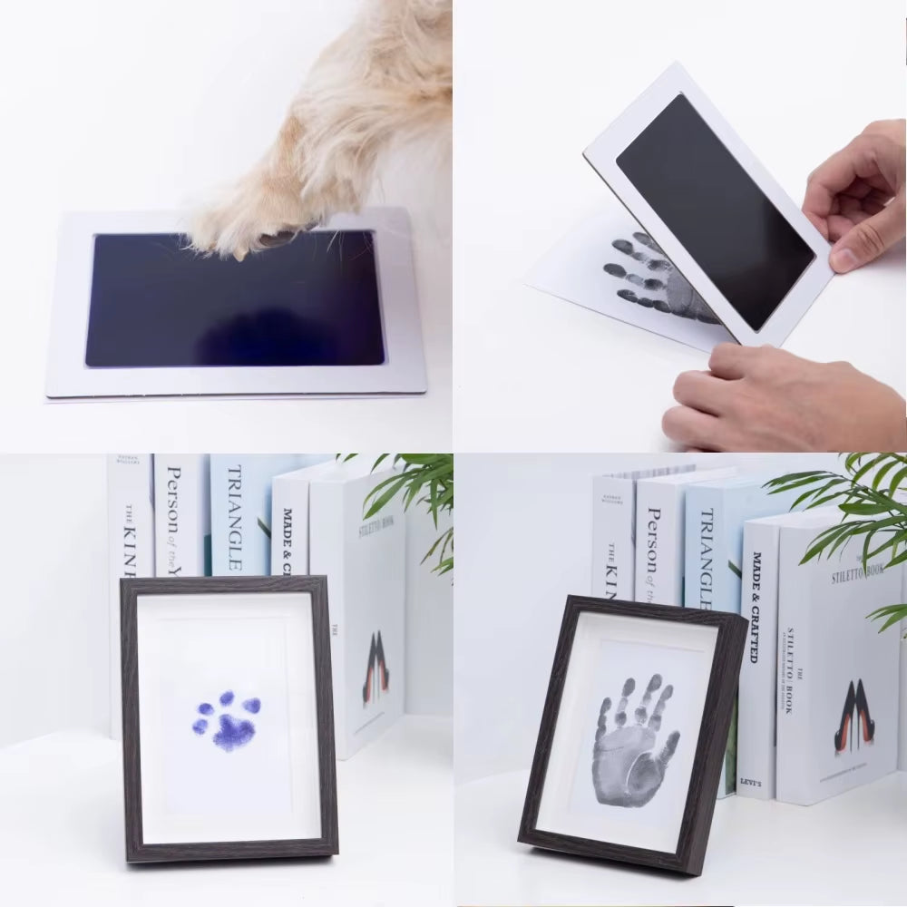 Paw Print Clean Touch Ink Pad, Dog or Cat Pet Owner Keepsake, DIY Inkless Nose and Pawprint Impression Making Kit