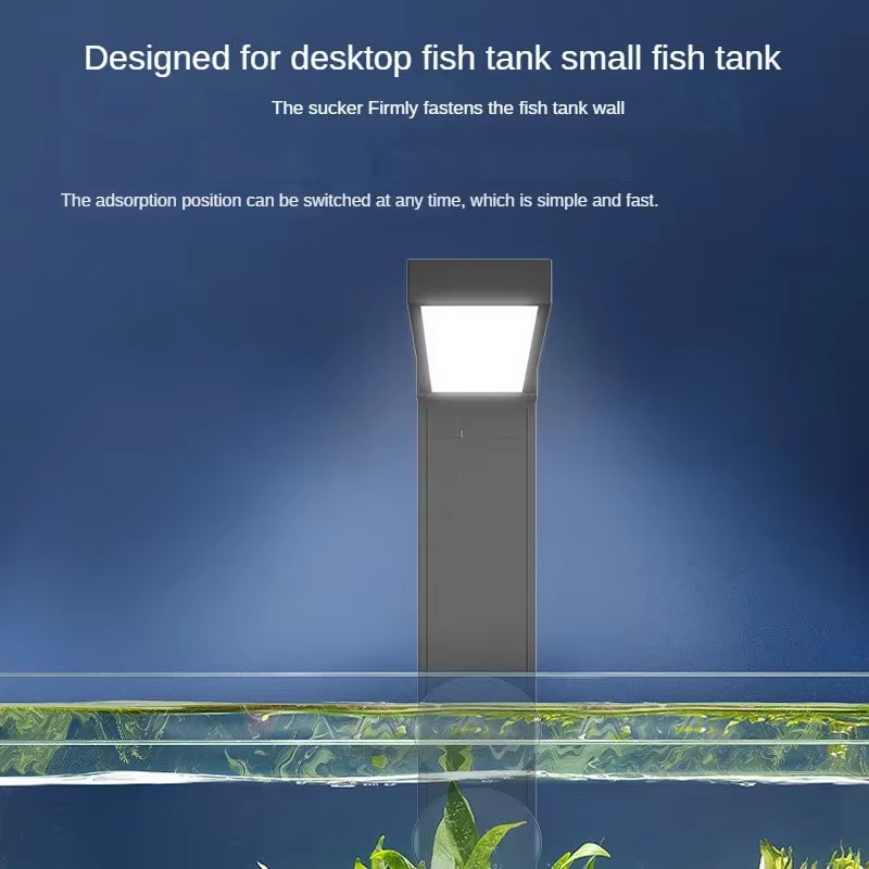 Small Fish Tank LED Lamp Fans Your Aquarium Lighting Water Plant Lamp Algae Tank Lamp Fill Light Waterproof Aquarium Lamp