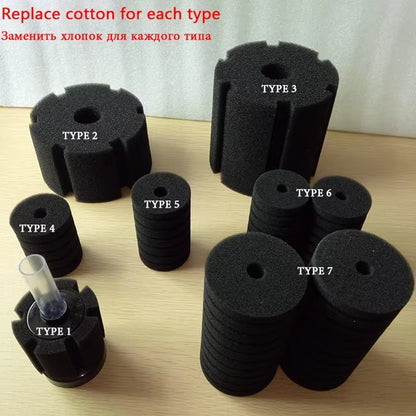 Aquarium Filter Sponge Fish Tank Fish Air Pump Skimmer Biochemical Sponge Filter Filtration Aquatic Water Purification