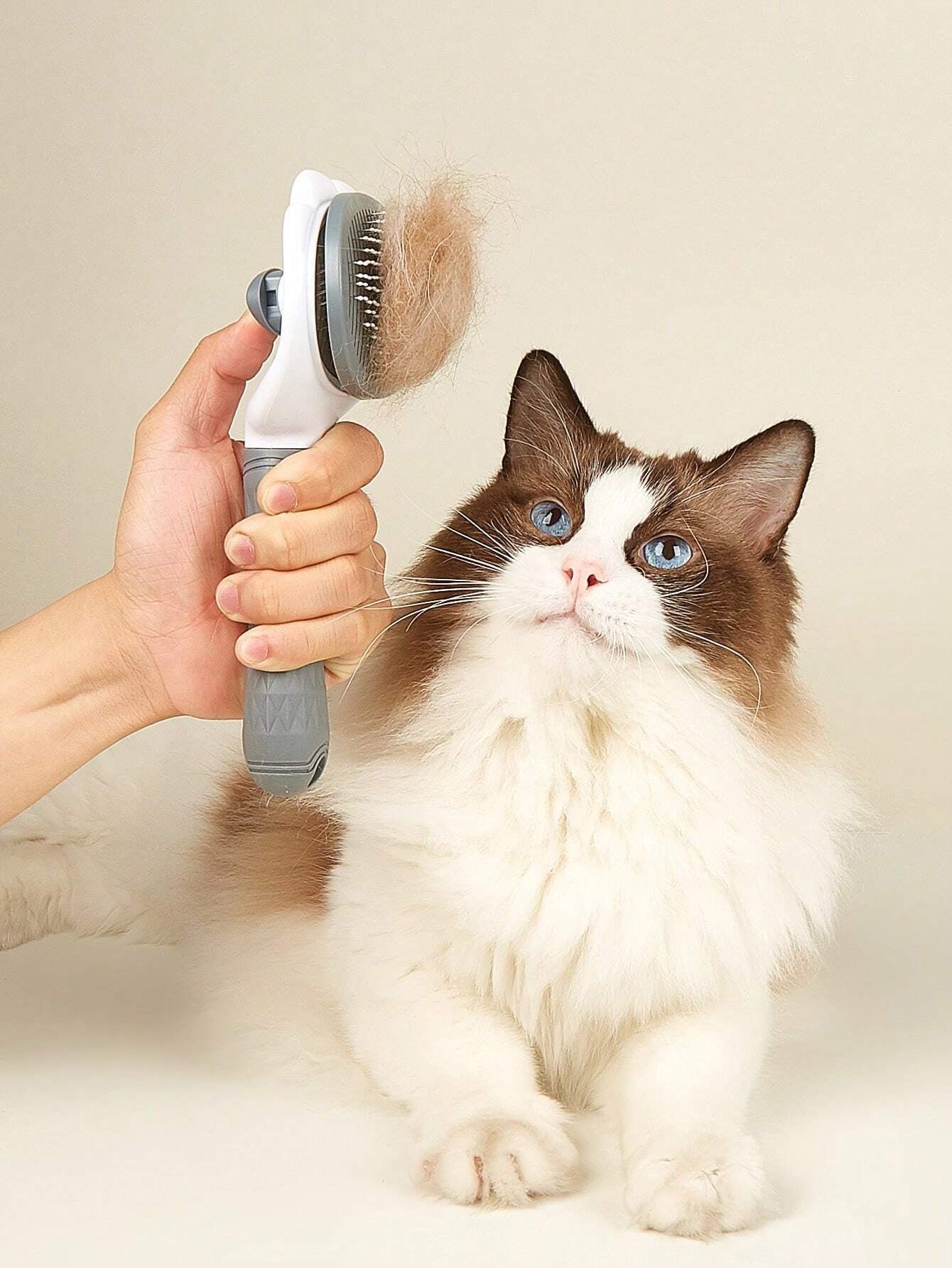 1Pc Pet Hair Removal Brush, Pet Grooming Brush for Dogs Self Cleaning Brush Shedding Removes Loose Undercoat, Pet Comb