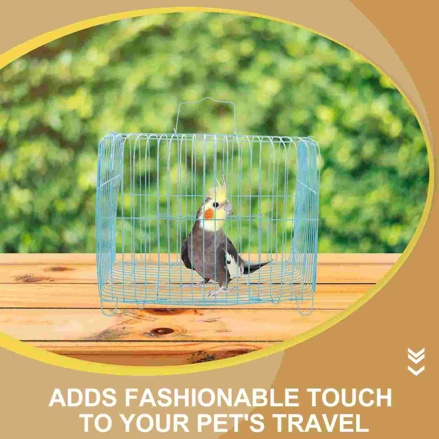 Cage Birds Carrying Cage Metal Bird Carrier Travel Cage Portable Bird Carrier Travel Cage Bird Storage Cage Feeders