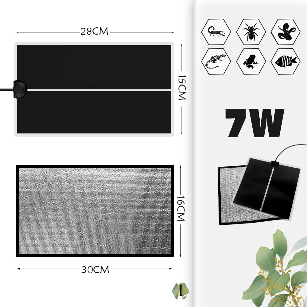 110V 5W-45W US Plug Terrarium Reptiles Heat Mat Adjustable Temperature Controller Heating Warm Pads for Pet Supplies Accessories