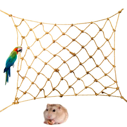 Parrot Swing Rope Birds Hanging Climbing Net Wiith Hook Hammock Birds Stand Ladder Birds Chewing Playing Gym Toys 30X20CM