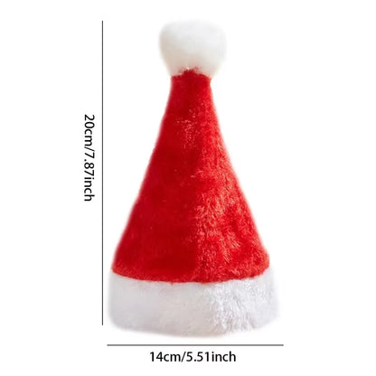 Christmas Dog Clother Pet Cat Dog Christmas Hat Cap Plush Santa Hat Merry Christmas Decorations for Small Medium Dog Dog Supplie