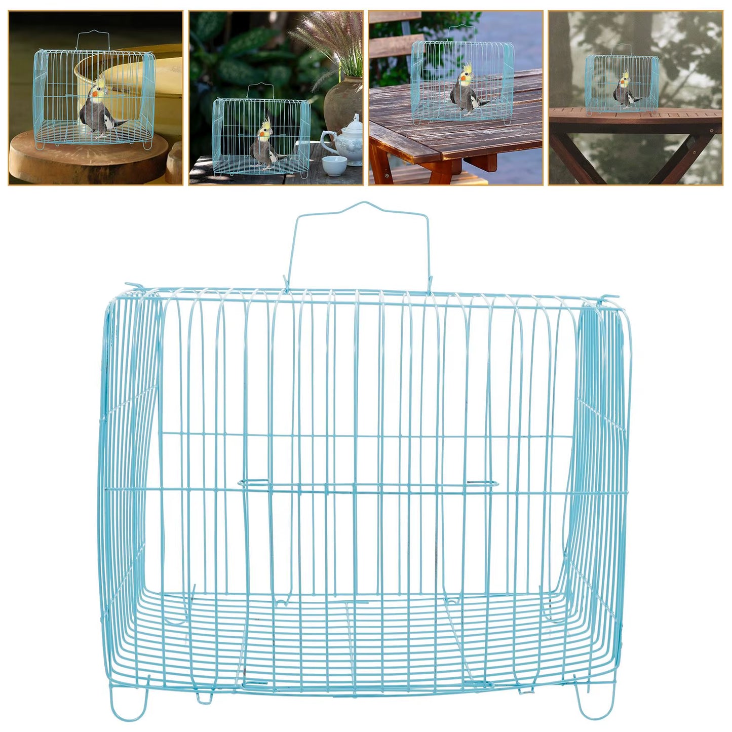 Cage Birds Carrying Cage Metal Bird Carrier Travel Cage Portable Bird Carrier Travel Cage Bird Storage Cage Feeders