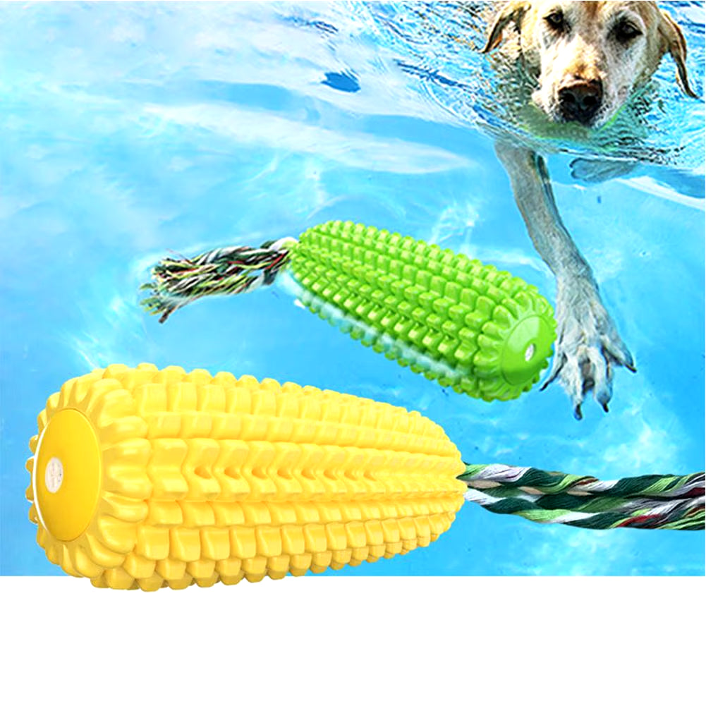 Corn Toothbrush Chewing Dog Toys Puppy Squeaker Rubber Toothpick Dental Care Cleaning Interactive Games Accessories Pet Products