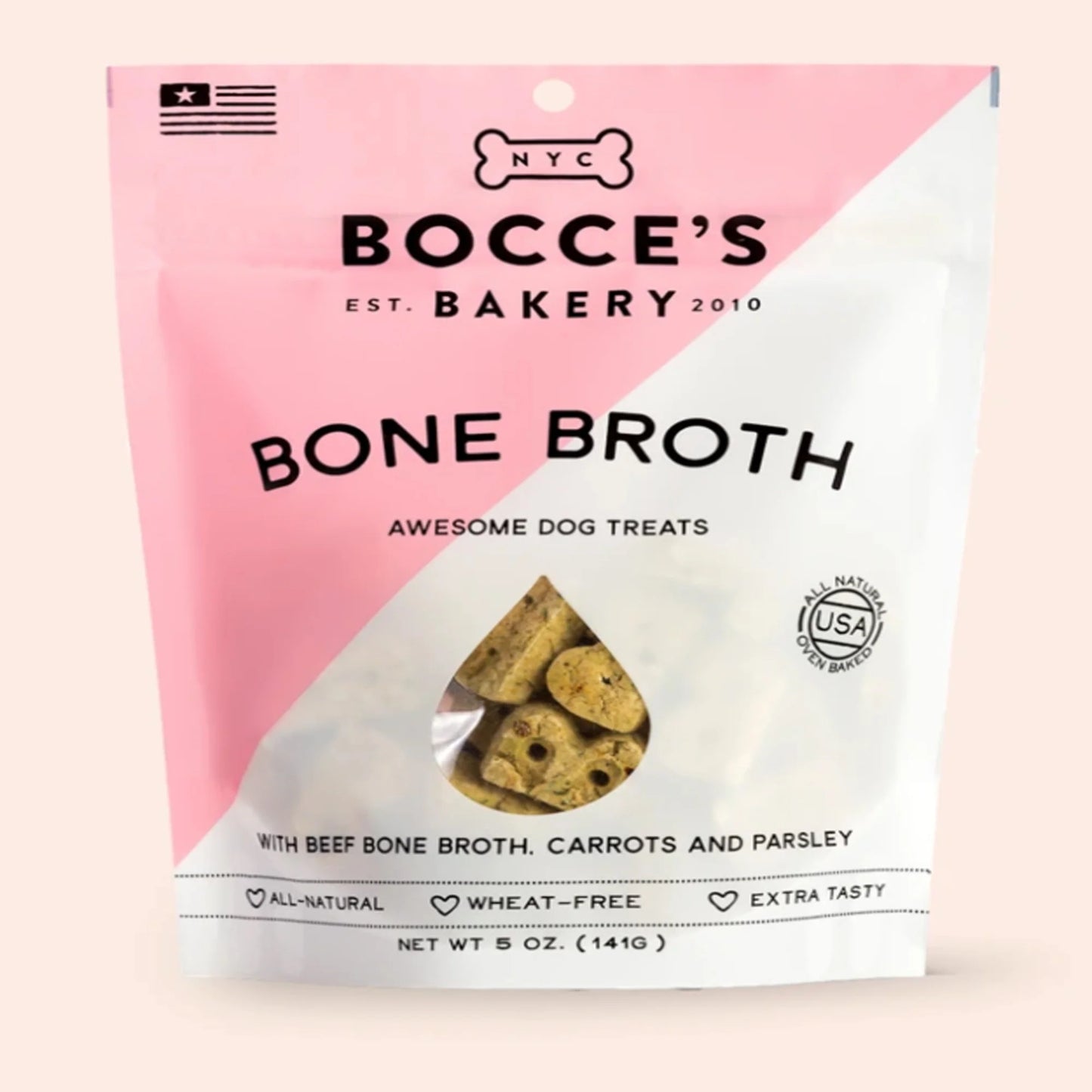 Bocce'S Bakery Dog Biscuits Bone Broth 5Oz.